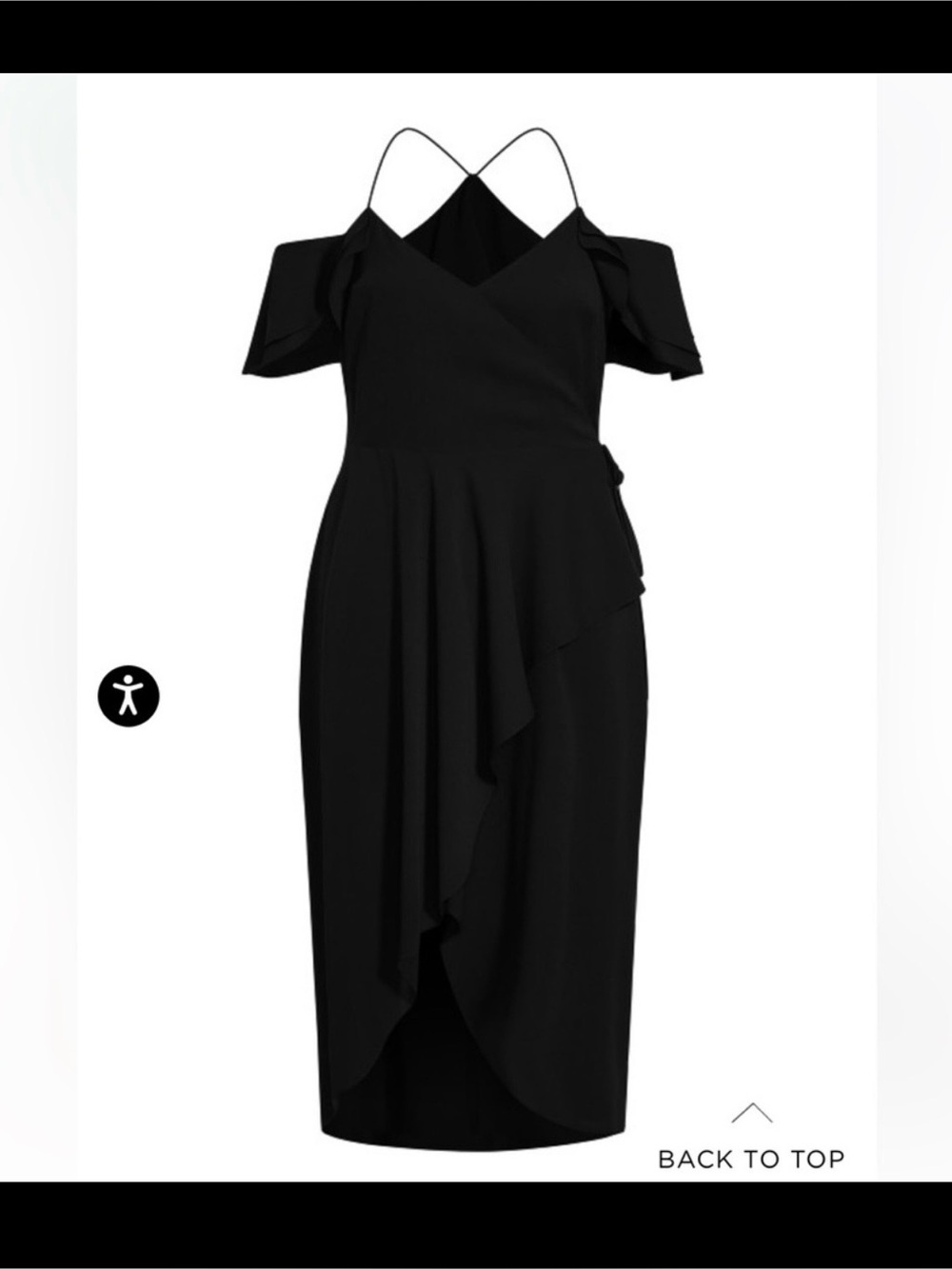 NWT City Chic Black Cold-Shoulder Maxi Dress